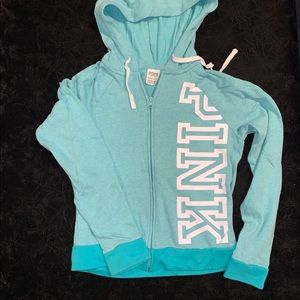 PINK zip front hoodie